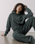 The Women's Pullover Crop Hoodie in Earth Green - Hoodies - Gym+Coffee IE