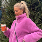 Industry Fleece High Collar Jacket in Crisp Pink - Fleeces - Gym+Coffee IE