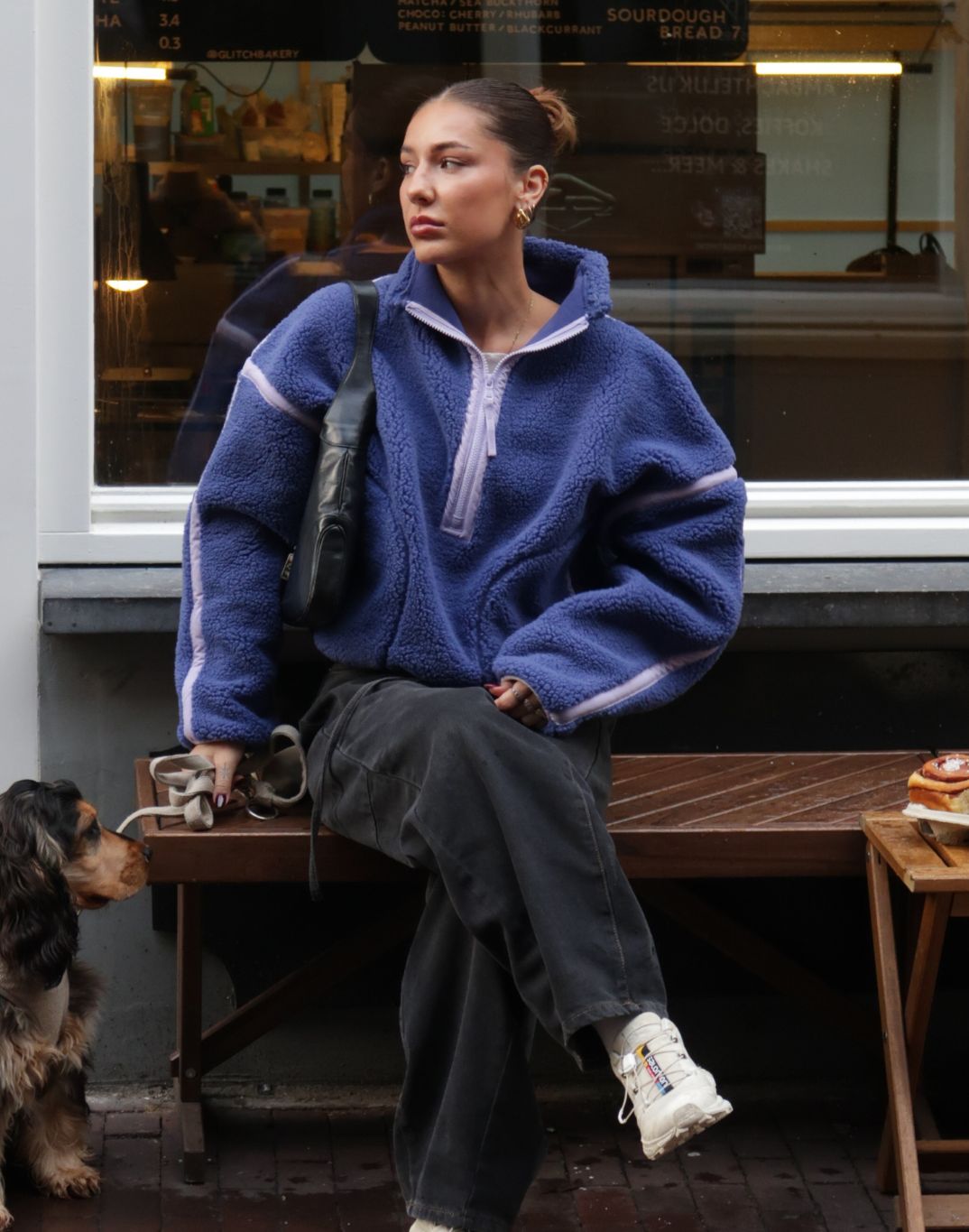 Industry Fleece Half Zip in Violet Smoke